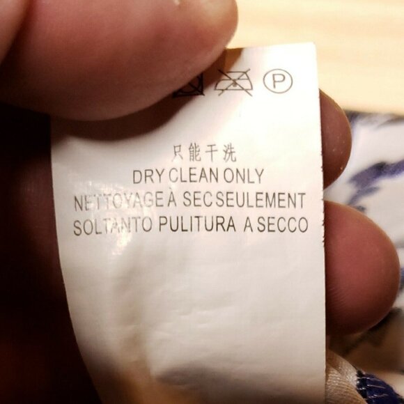 FRNCH women's blue floral brocade lace up shorts small - Picture 6 of 7